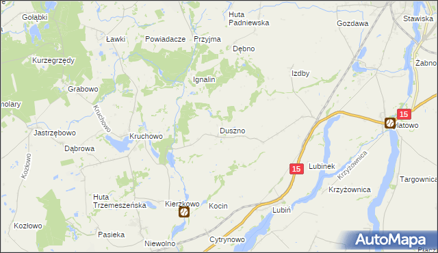 mapa Duszno, Duszno na mapie Targeo
