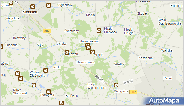 mapa Dzielnik, Dzielnik na mapie Targeo