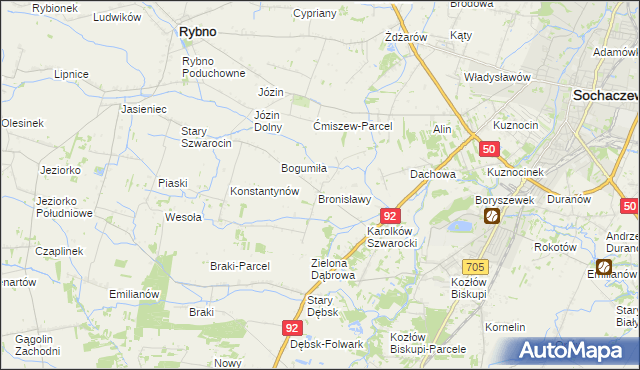 mapa Erminów, Erminów na mapie Targeo