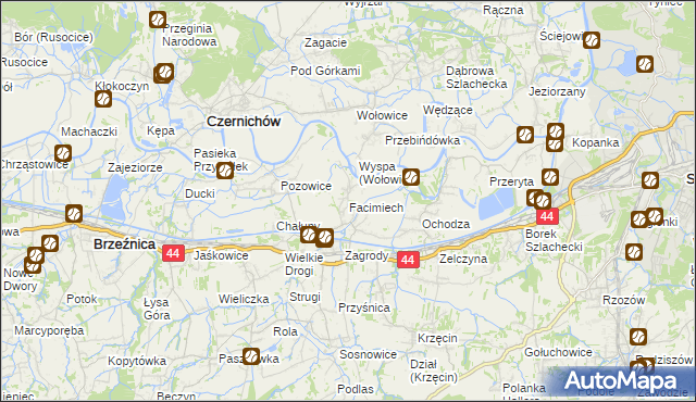 mapa Facimiech, Facimiech na mapie Targeo