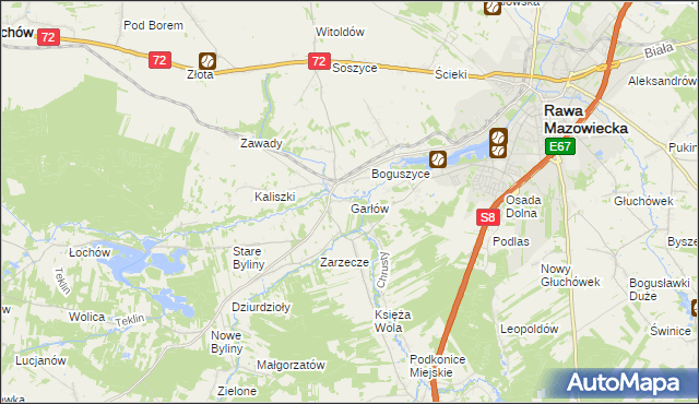 mapa Garłów, Garłów na mapie Targeo