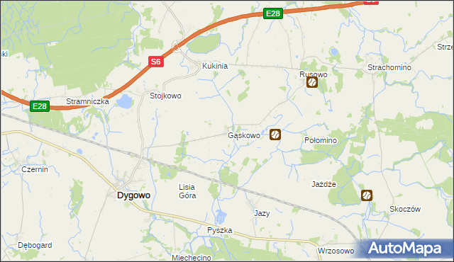 mapa Gąskowo, Gąskowo na mapie Targeo