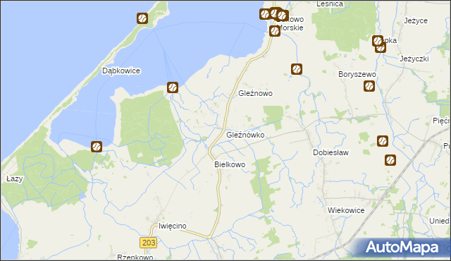 mapa Gleźnówko, Gleźnówko na mapie Targeo