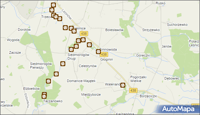 mapa Głoginin, Głoginin na mapie Targeo