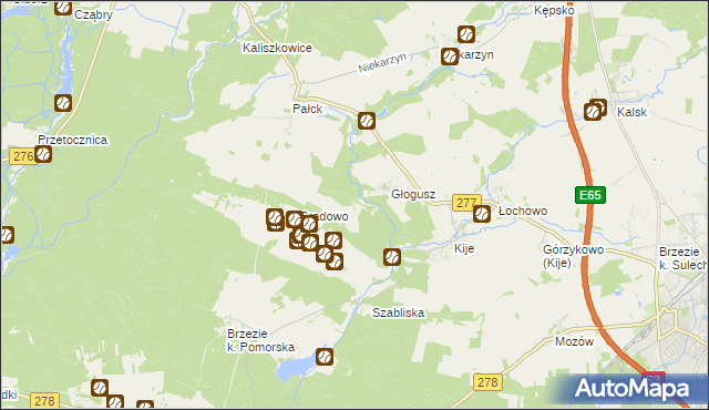 mapa Głoguszyn, Głoguszyn na mapie Targeo