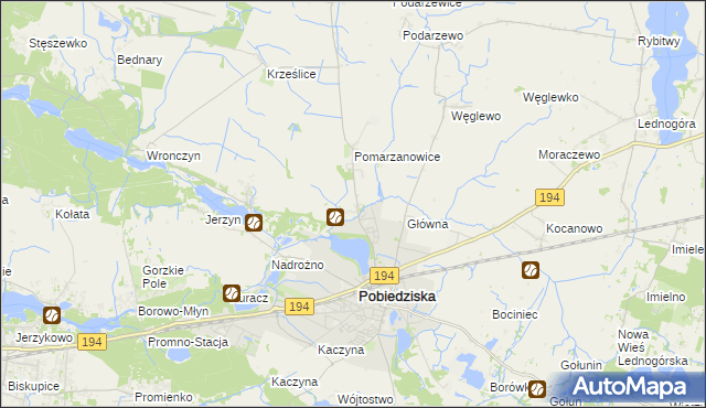 mapa Główienka, Główienka na mapie Targeo