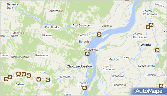 mapa Gniazdków, Gniazdków na mapie Targeo