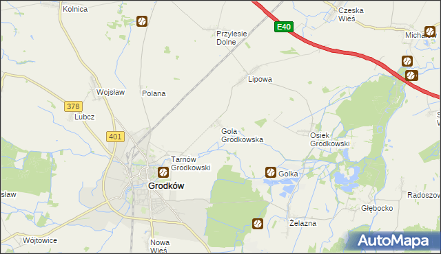 mapa Gola Grodkowska, Gola Grodkowska na mapie Targeo