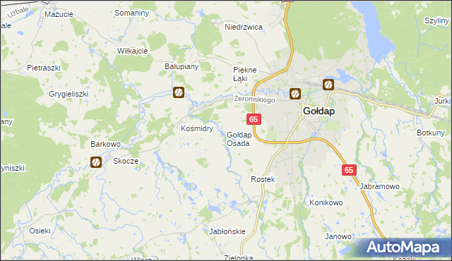 mapa Gołdap Osada, Gołdap Osada na mapie Targeo