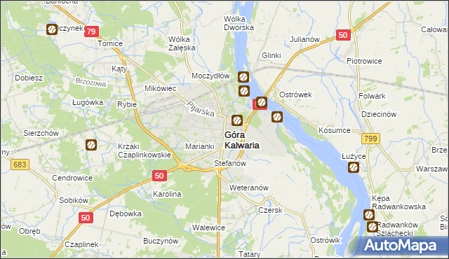 mapa Góra Kalwaria, Góra Kalwaria na mapie Targeo