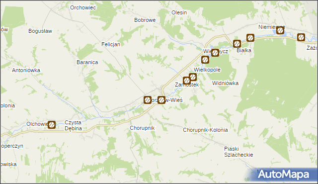 mapa Gorzków-Osada, Gorzków-Osada na mapie Targeo