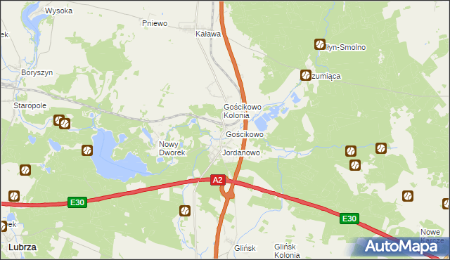 mapa Gościkowo, Gościkowo na mapie Targeo