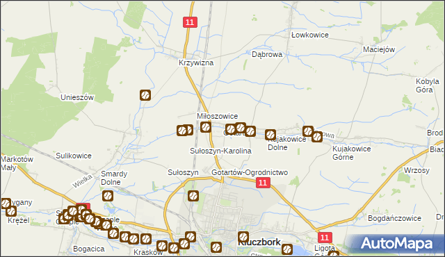 mapa Gotartów, Gotartów na mapie Targeo