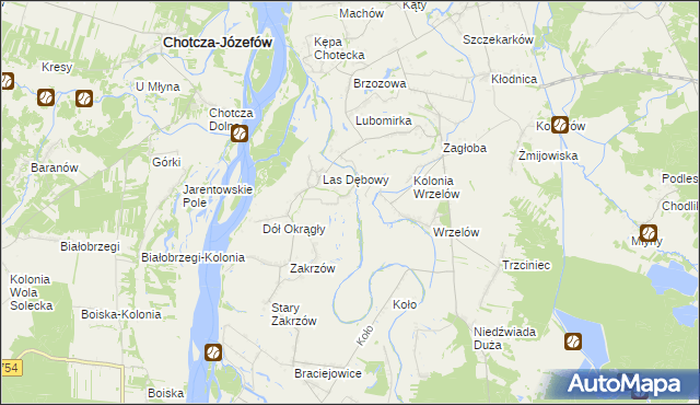 mapa Grabowiec gmina Łaziska, Grabowiec gmina Łaziska na mapie Targeo