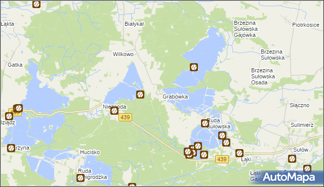 mapa Grabówka gmina Milicz, Grabówka gmina Milicz na mapie Targeo