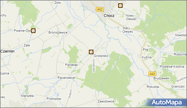 mapa Grodzisko gmina Pleszew, Grodzisko gmina Pleszew na mapie Targeo