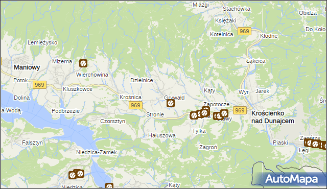 mapa Grywałd, Grywałd na mapie Targeo