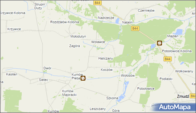 mapa Haliczany, Haliczany na mapie Targeo