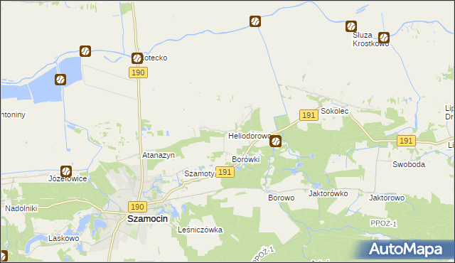 mapa Heliodorowo, Heliodorowo na mapie Targeo