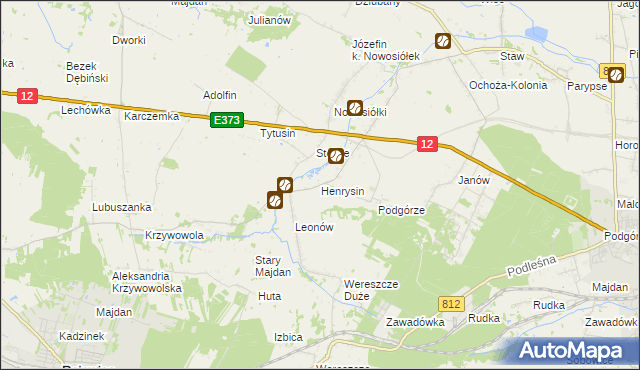 mapa Henrysin gmina Chełm, Henrysin gmina Chełm na mapie Targeo