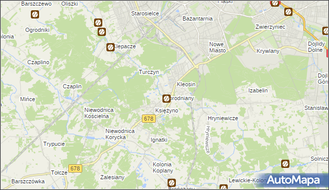 mapa Horodniany, Horodniany na mapie Targeo