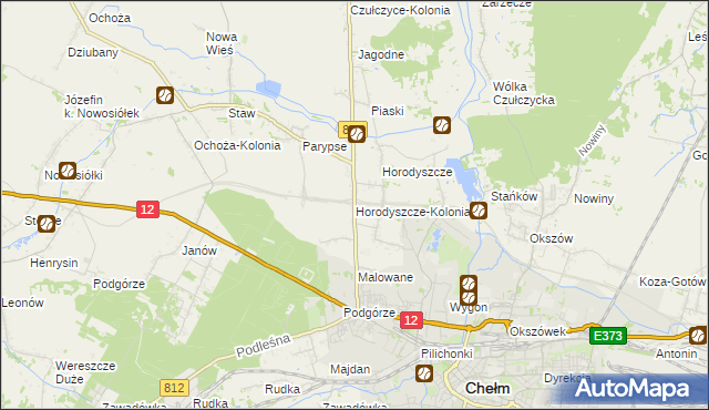 mapa Horodyszcze-Kolonia, Horodyszcze-Kolonia na mapie Targeo