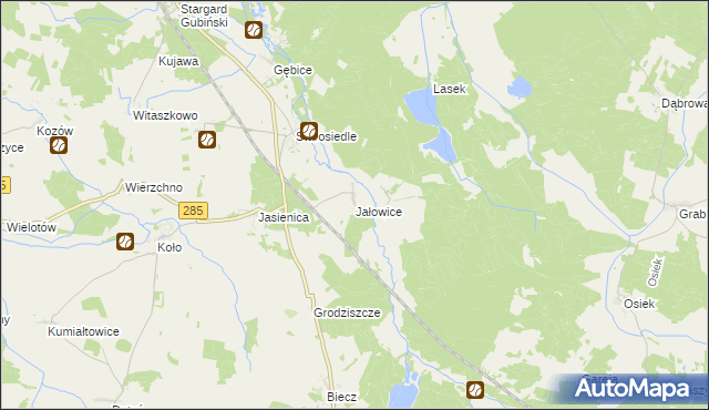 mapa Jałowice, Jałowice na mapie Targeo