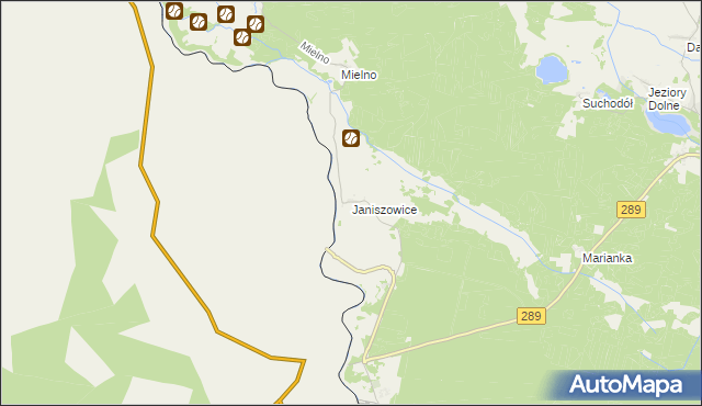 mapa Janiszowice gmina Brody, Janiszowice gmina Brody na mapie Targeo