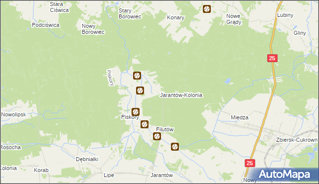 mapa Jarantów-Kolonia, Jarantów-Kolonia na mapie Targeo