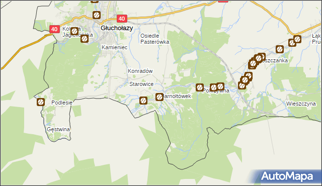 mapa Jarnołtówek, Jarnołtówek na mapie Targeo