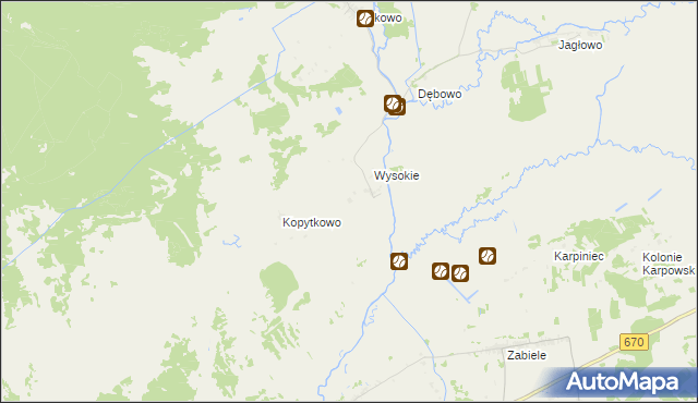 mapa Jasionowo Dębowskie, Jasionowo Dębowskie na mapie Targeo