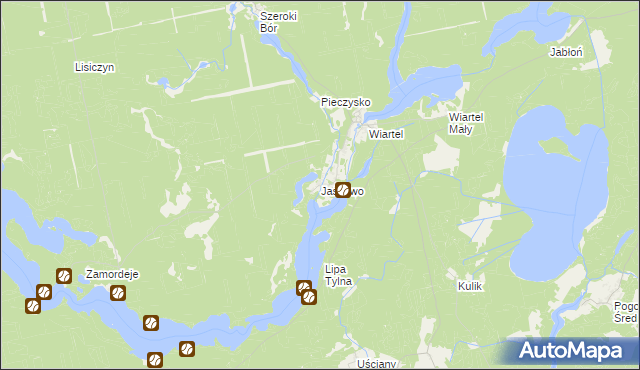 mapa Jaśkowo gmina Pisz, Jaśkowo gmina Pisz na mapie Targeo