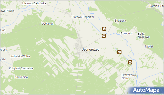 mapa Jednorożec, Jednorożec na mapie Targeo