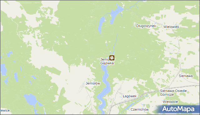 mapa Jemiołów Gajówka, Jemiołów Gajówka na mapie Targeo