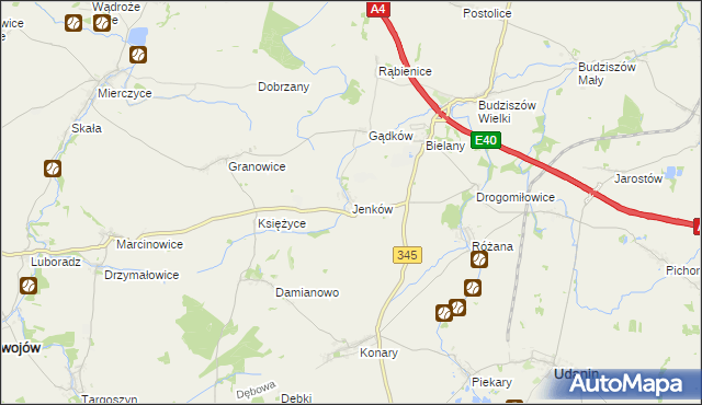 mapa Jenków, Jenków na mapie Targeo
