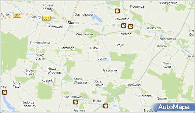 mapa Jonnik, Jonnik na mapie Targeo