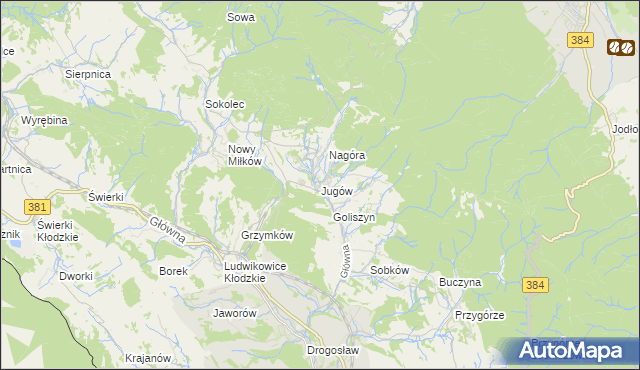 mapa Jugów, Jugów na mapie Targeo