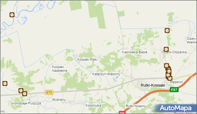 mapa Kalinówka-Bystry, Kalinówka-Bystry na mapie Targeo