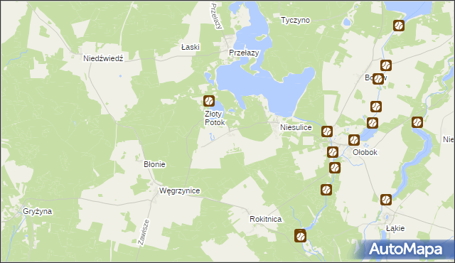 mapa Kalinowo gmina Skąpe, Kalinowo gmina Skąpe na mapie Targeo