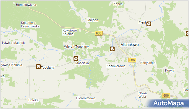 mapa Kamienny Bród, Kamienny Bród na mapie Targeo