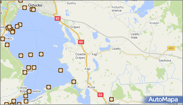 mapa Kąp, Kąp na mapie Targeo