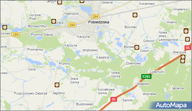 mapa Kapalica, Kapalica na mapie Targeo