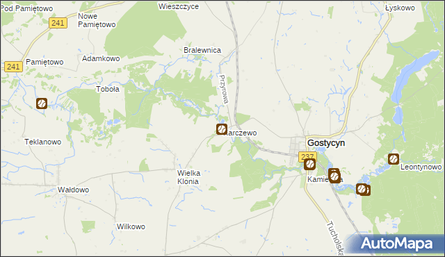 mapa Karczewo gmina Gostycyn, Karczewo gmina Gostycyn na mapie Targeo