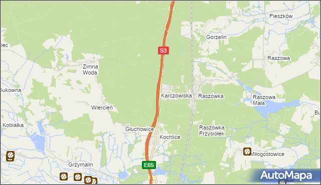 mapa Karczowiska, Karczowiska na mapie Targeo