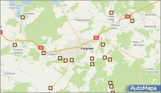 mapa Kargowa, Kargowa na mapie Targeo