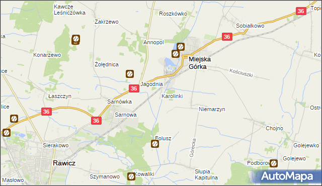 mapa Karolinki, Karolinki na mapie Targeo