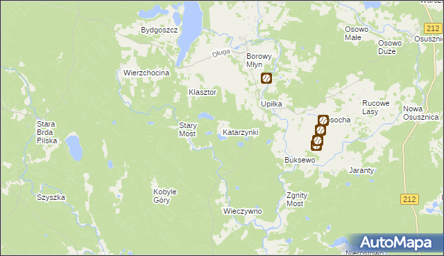 mapa Katarzynki gmina Lipnica, Katarzynki gmina Lipnica na mapie Targeo