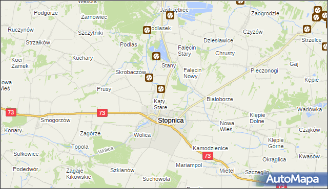 mapa Kąty Nowe, Kąty Nowe na mapie Targeo