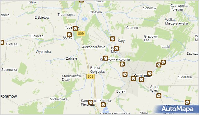 mapa Kierzkówka-Kolonia, Kierzkówka-Kolonia na mapie Targeo