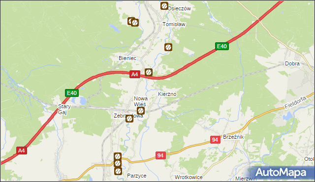 mapa Kierżno, Kierżno na mapie Targeo